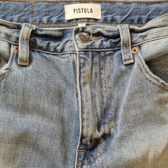 PISTOLA Presley High Rise Jeans 27 Blue Virginia Beach 90s Vintage Distressed - Picture 12 of 12